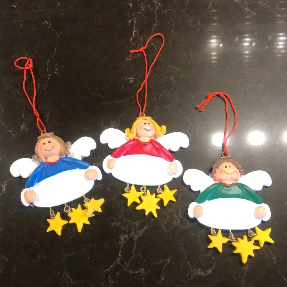 New 6 nameplate angel resin ornaments‎